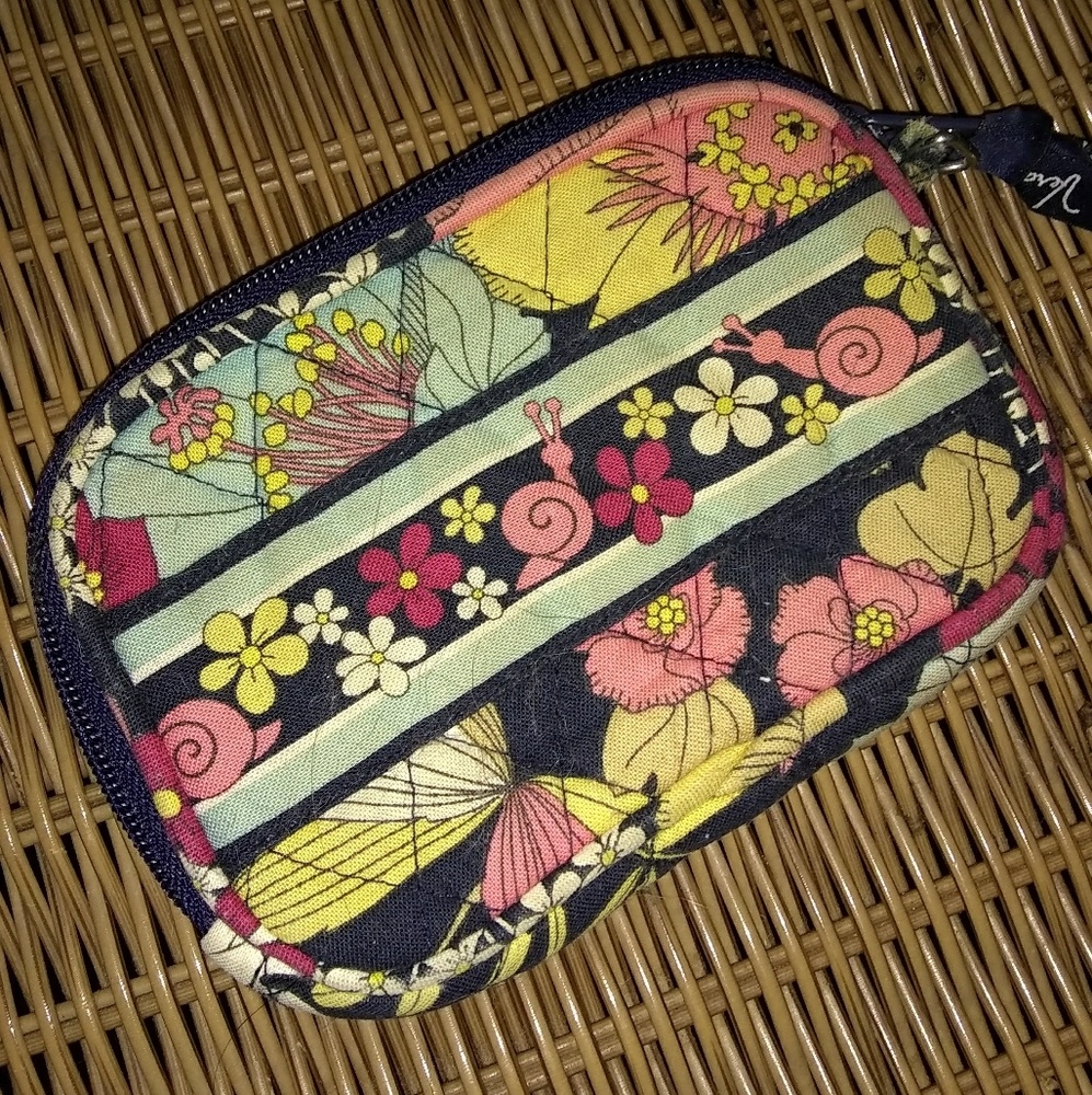 Vera Bradley quilted snail coin bag wallet